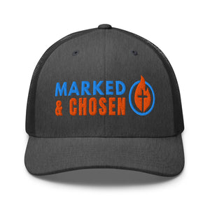 6606T Retro Trucker Dark Heather Grey Marked & Chosen Logo front facing