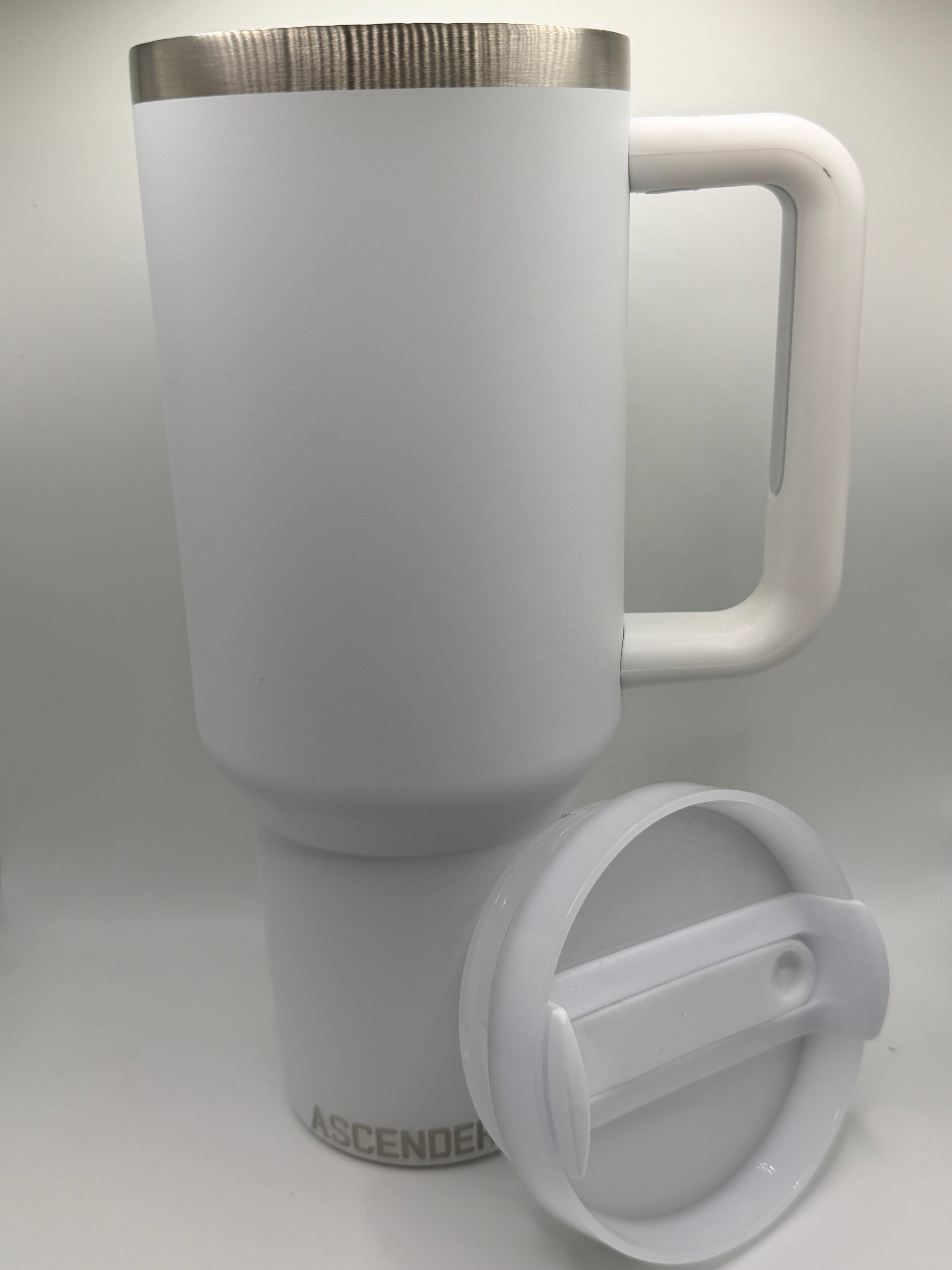 Ascender 40 oz Tumbler with Handle - Purity - Front View