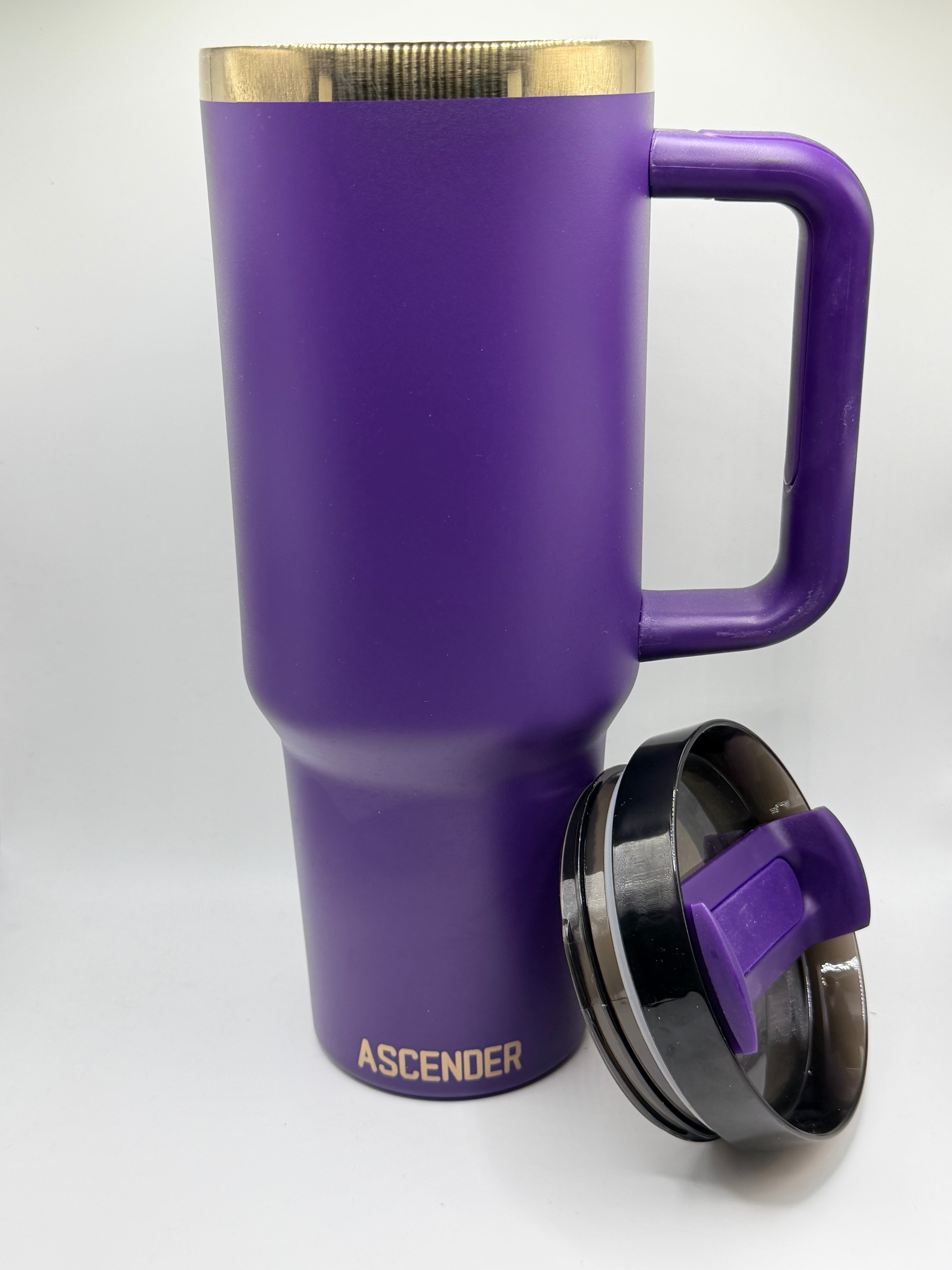 Ascender 40 oz Gold Plated Tumbler - Royalty - Front View