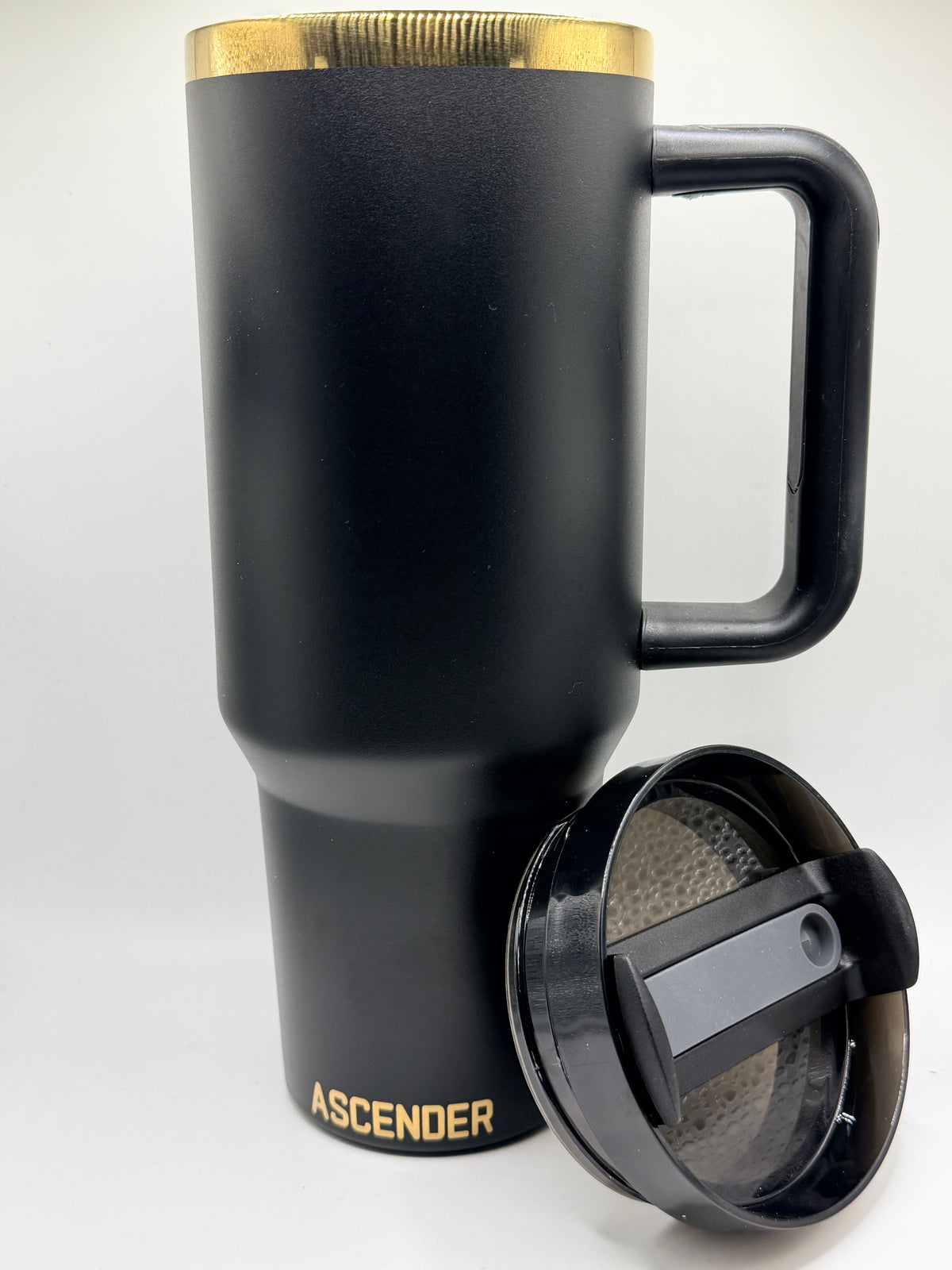 Ascender 40 oz Gold Plated Tumbler - Sorrow - Front View