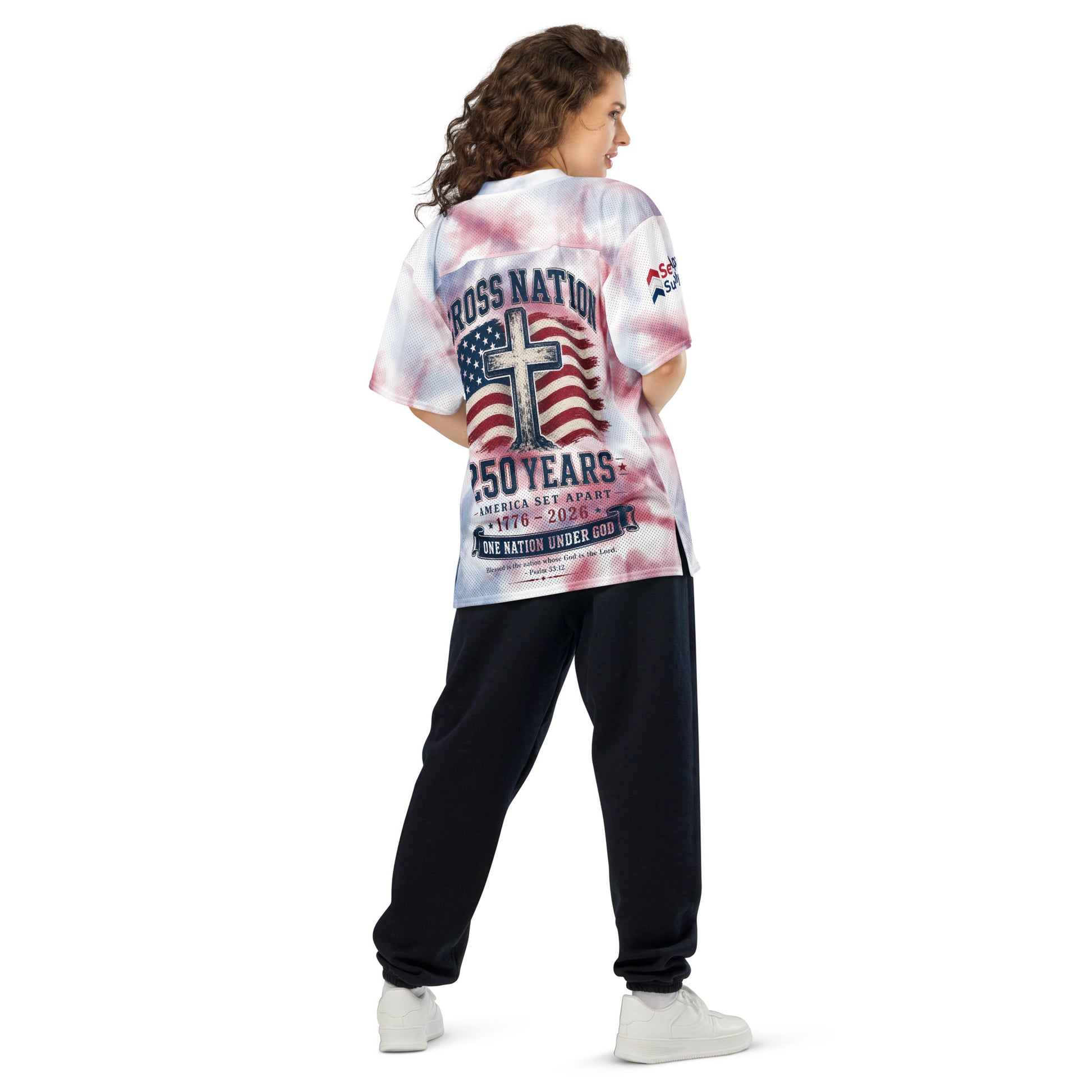 America 250th Football Jersey - White - Back View 2