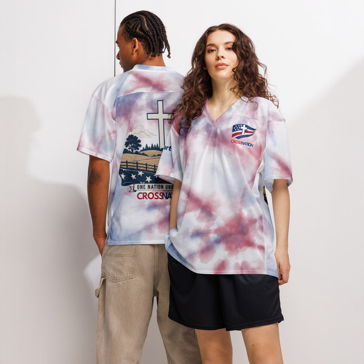 Heartland American Football Jersey - White - Front and Back View 2
