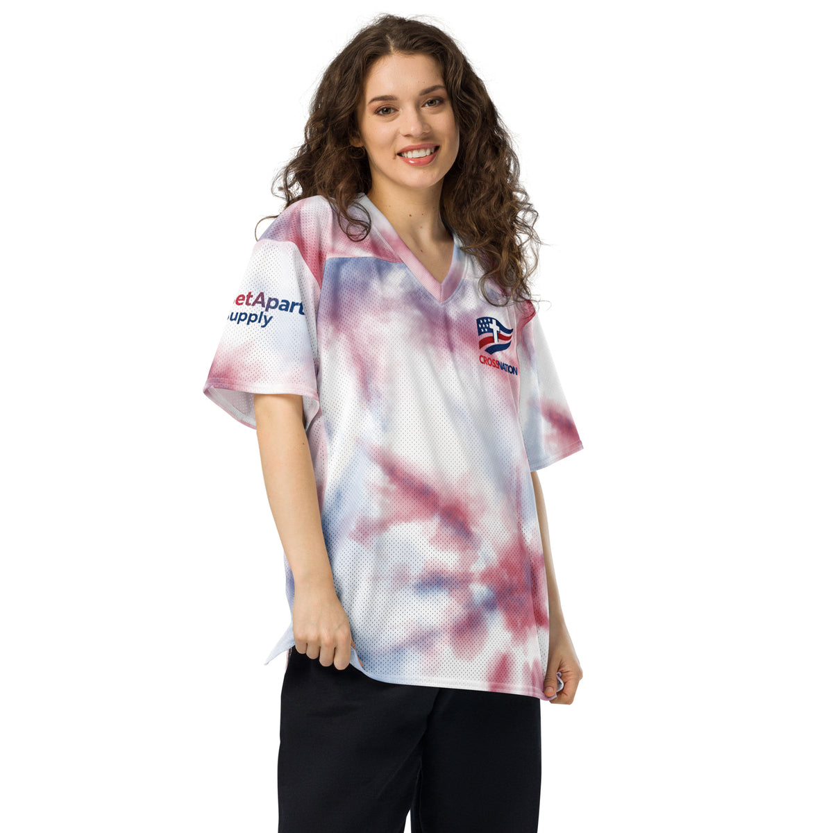 America 250th Football Jersey - White - Right Front View 2