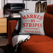 Marked by Stripes Basic Pillow - 22″×22″ - Front View