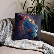 Lion of Judah Blue Basic Pillow - 22″×22″ - Front View