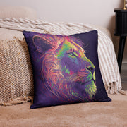 Lion of Judah Purple Basic Pillow - 22″×22″ - Front View