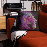 Lion of Judah Pink Basic Pillow - 22″×22″ - Front View