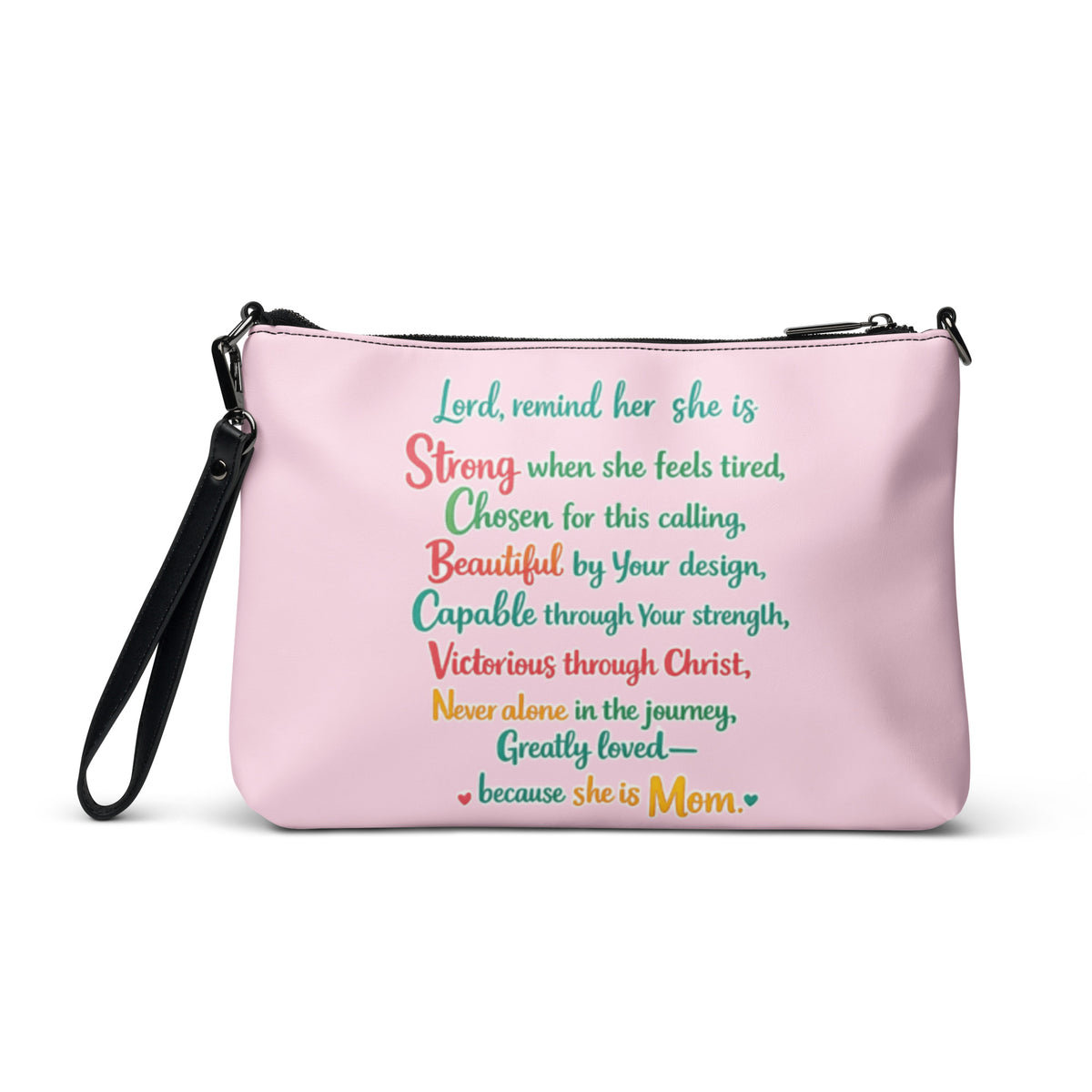 She is Mom Crossbody Bag - Black - Back View 3