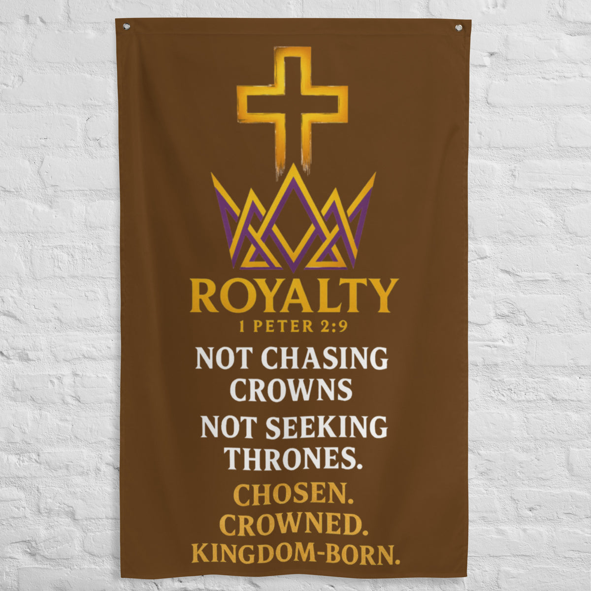 Royalty Flag - White - Front View