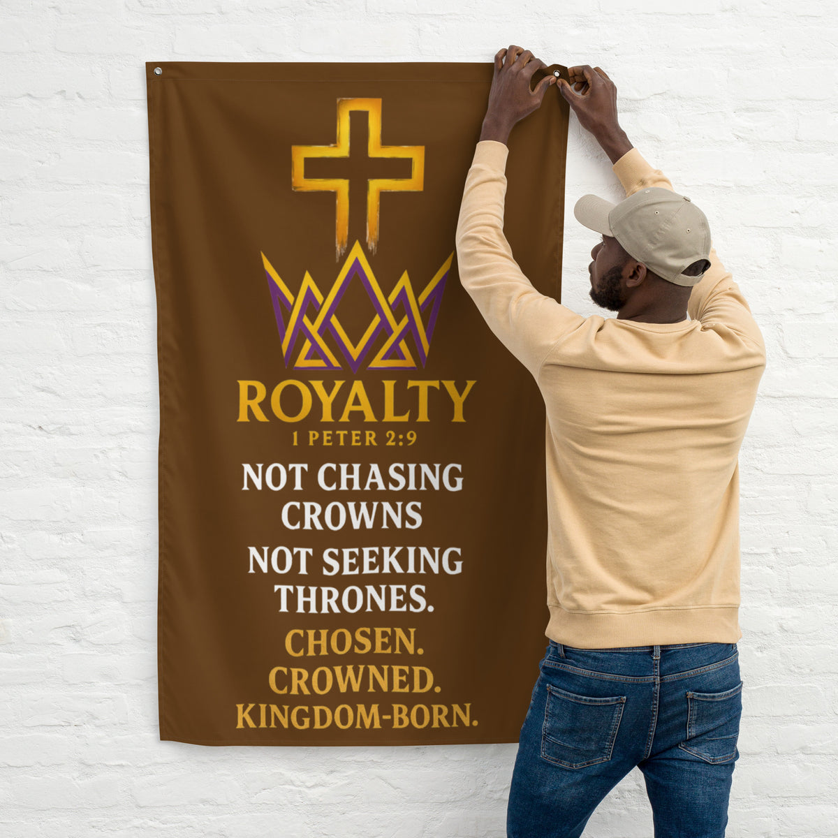 Royalty Flag - White - Front View 2