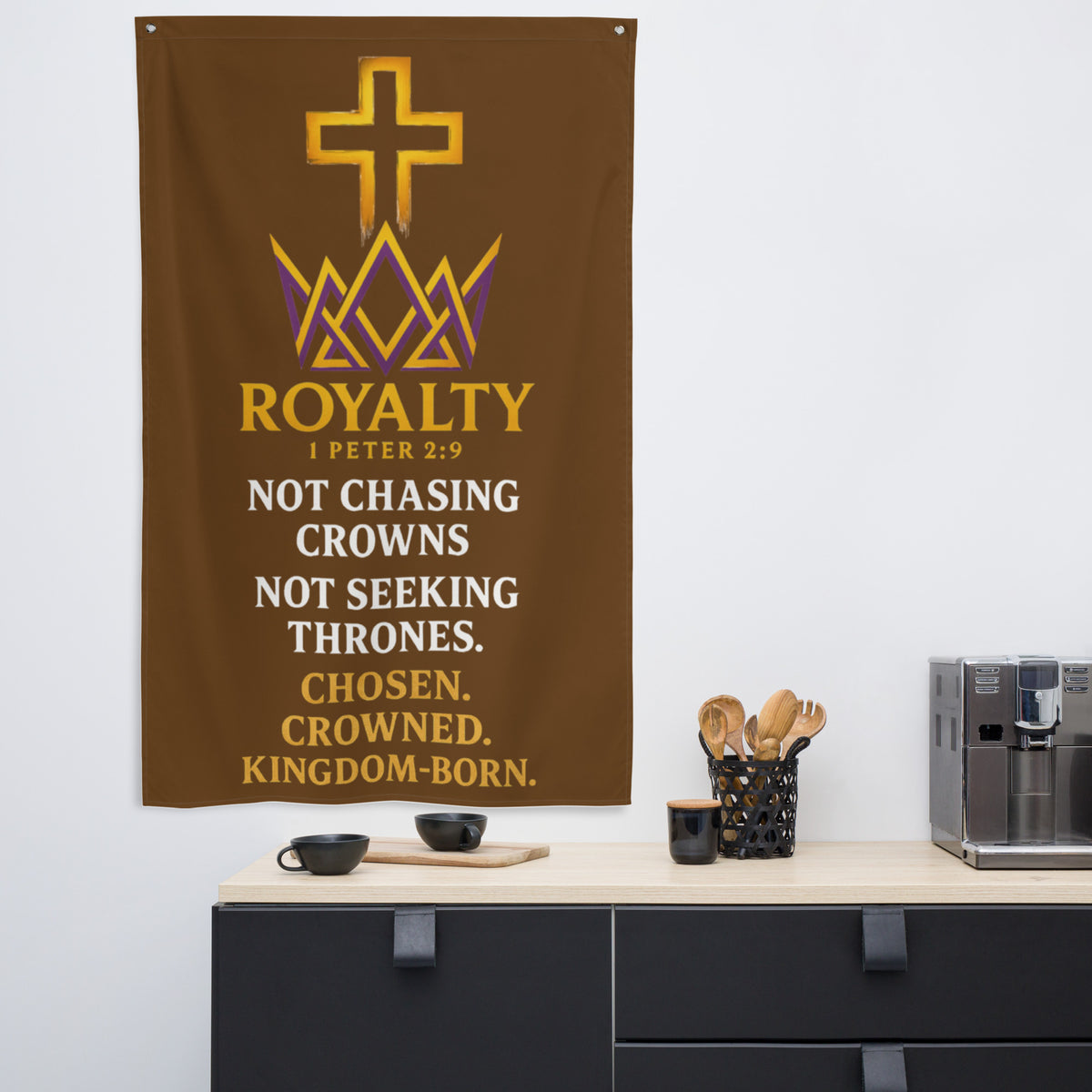 Royalty Flag - White - Front View 4