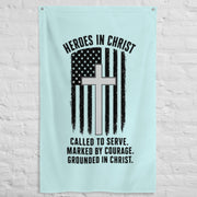 Heroes in Christ Healthcare Flag - White - Front View