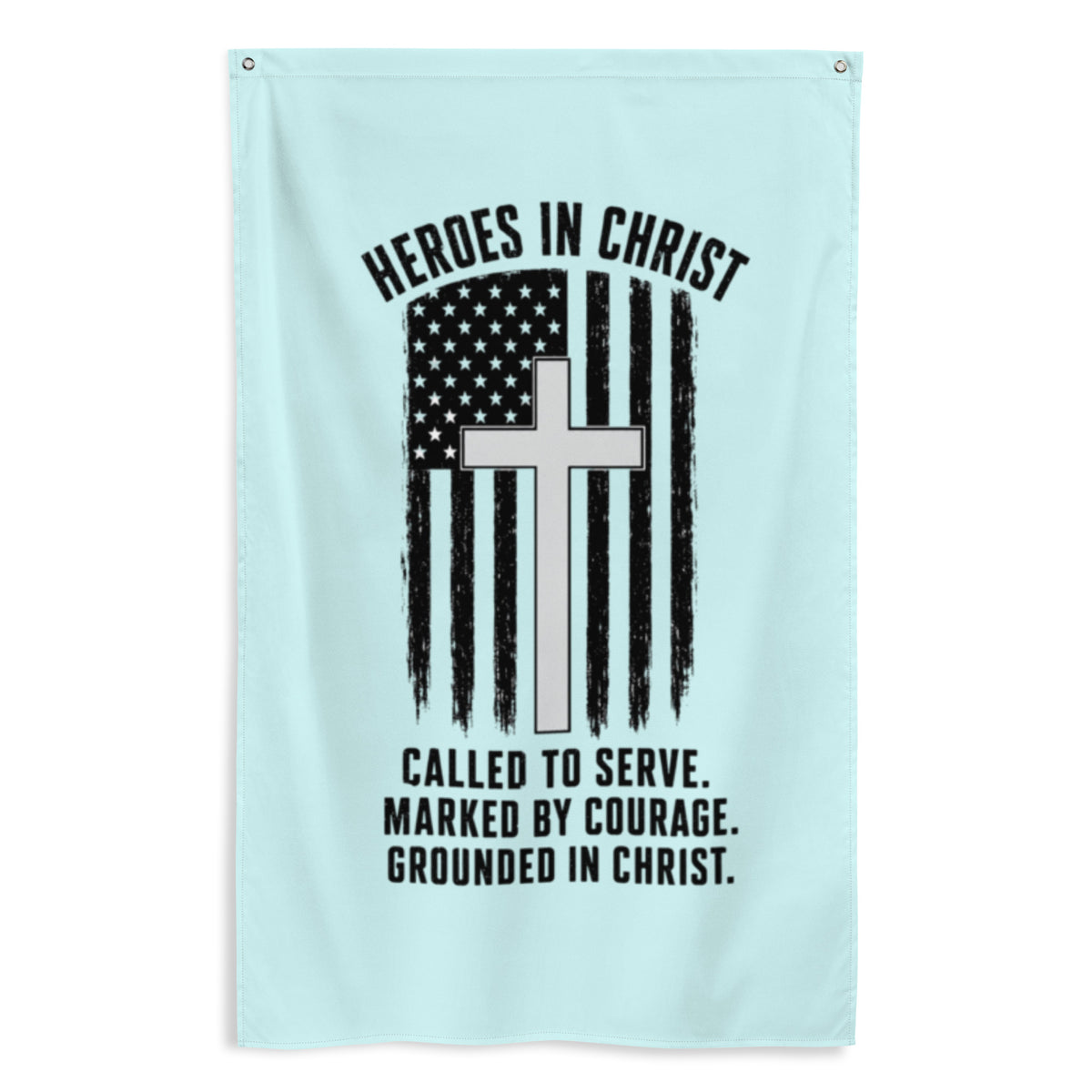 Heroes in Christ Healthcare Flag - White - Front View