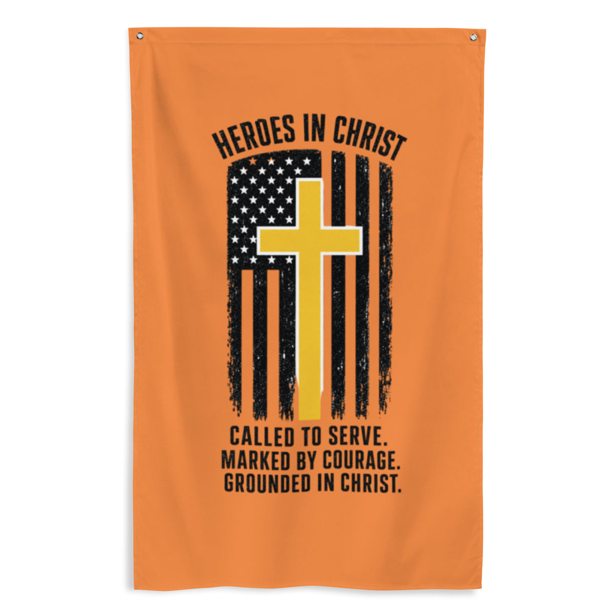 Heroes in Christ Dispatch Flag - White - Front View