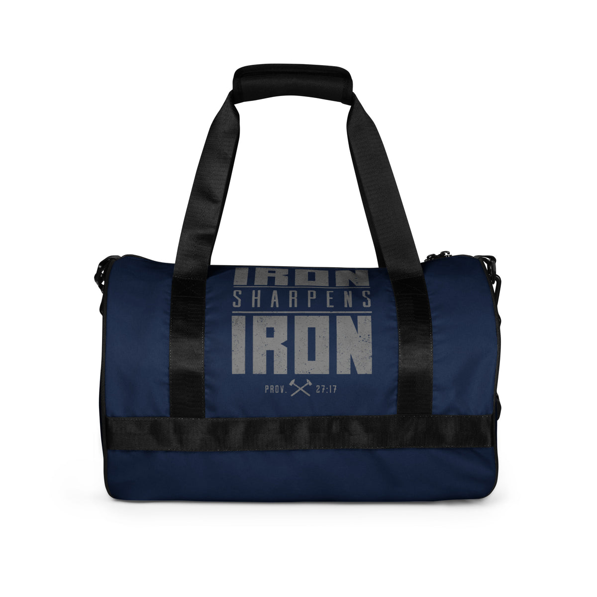 Iron Sharpens Iron Gym Bag - White - Back View
