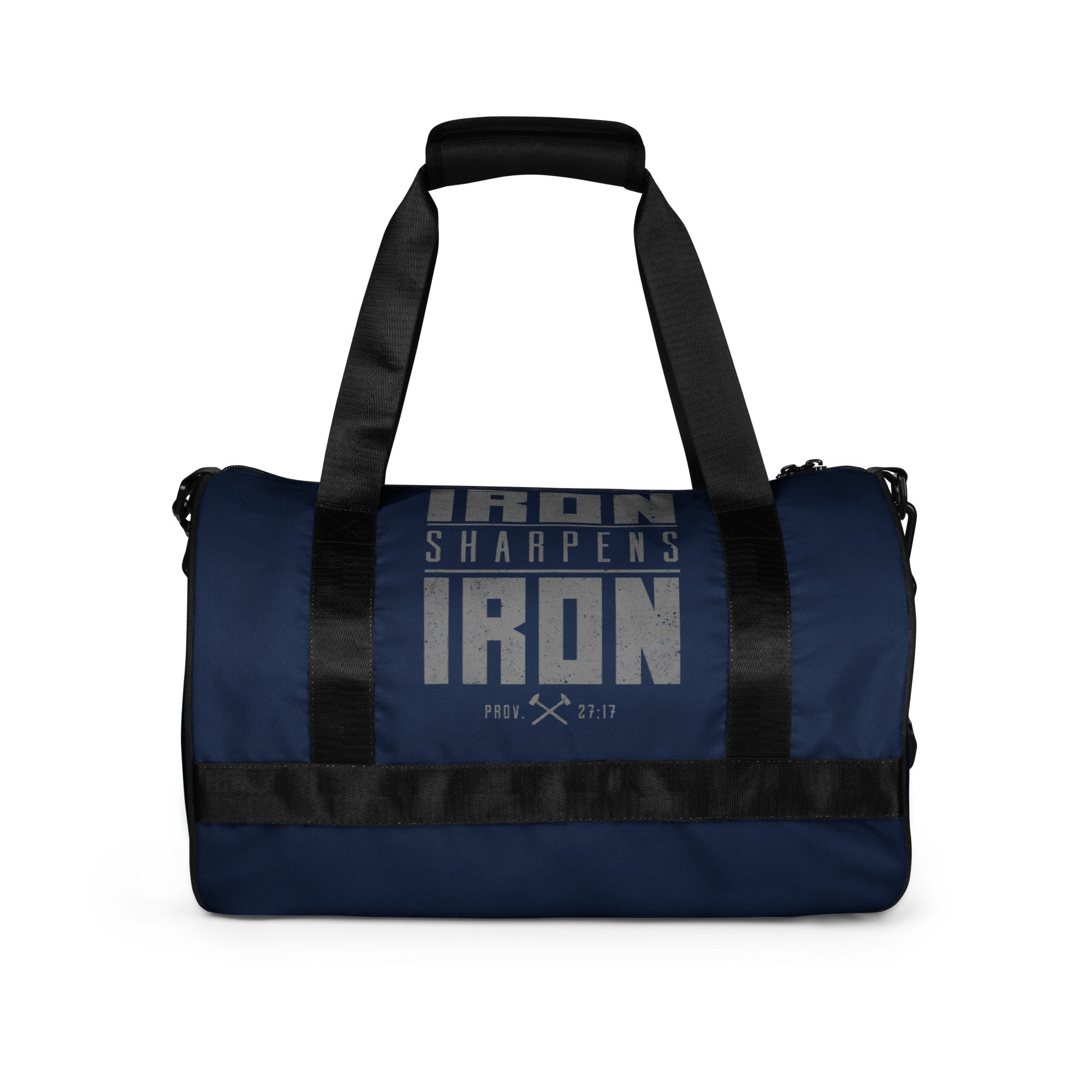 Iron Sharpens Iron Gym Bag - White - Back View