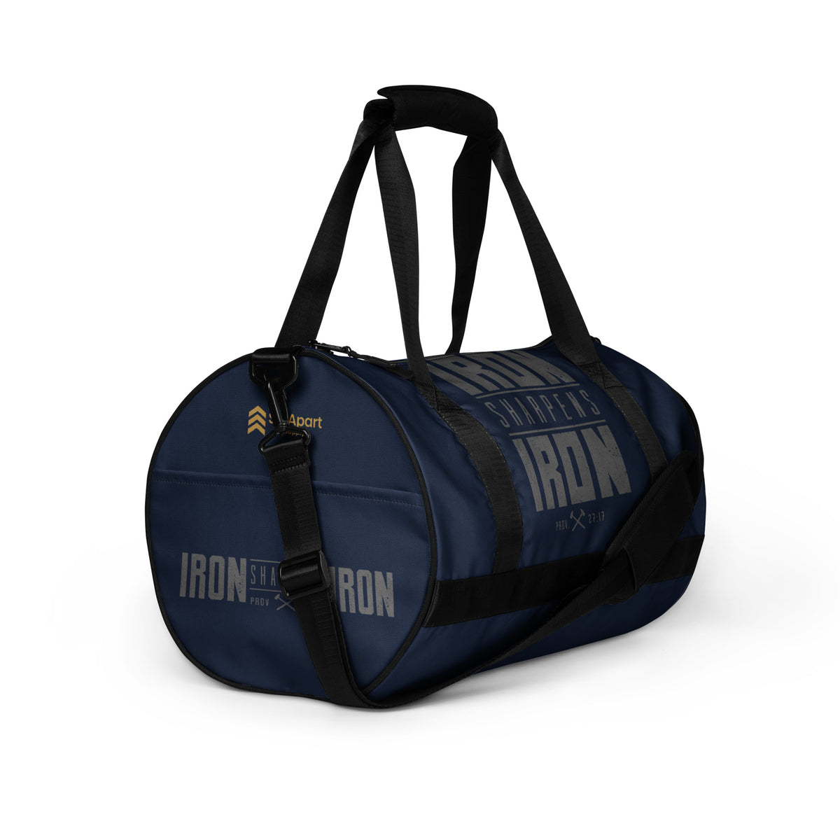 Iron Sharpens Iron Gym Bag - White - Right Front View 2