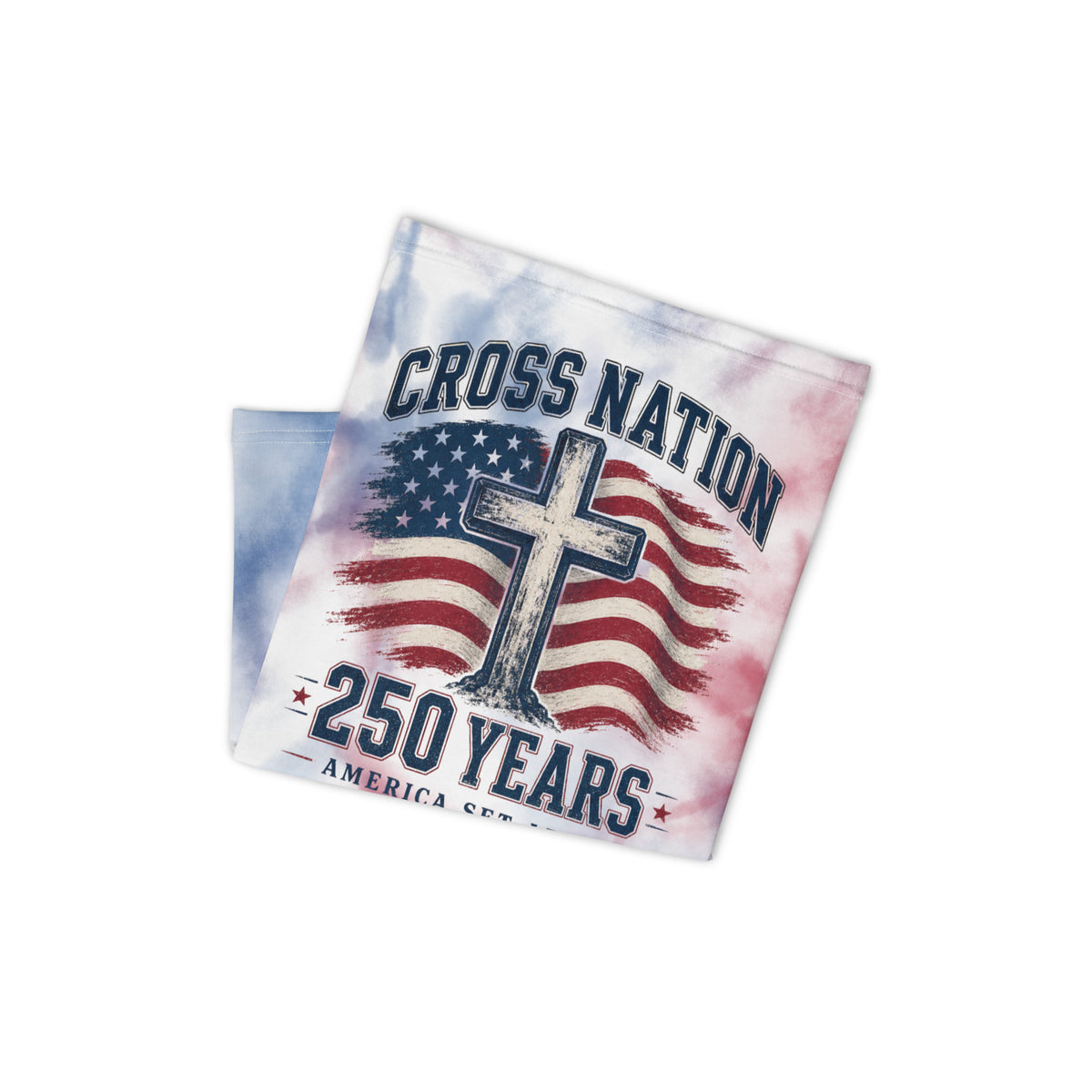 America 250th Neck Gaiter - White - Folded View