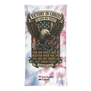 Victory in Christ Neck Gaiter - White - Front View