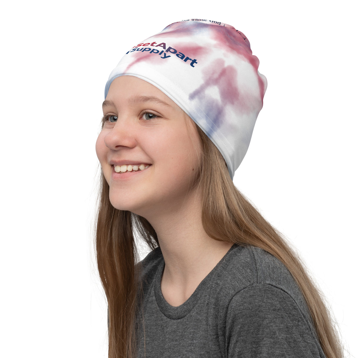 America 250th Neck Gaiter - White - Left Front View