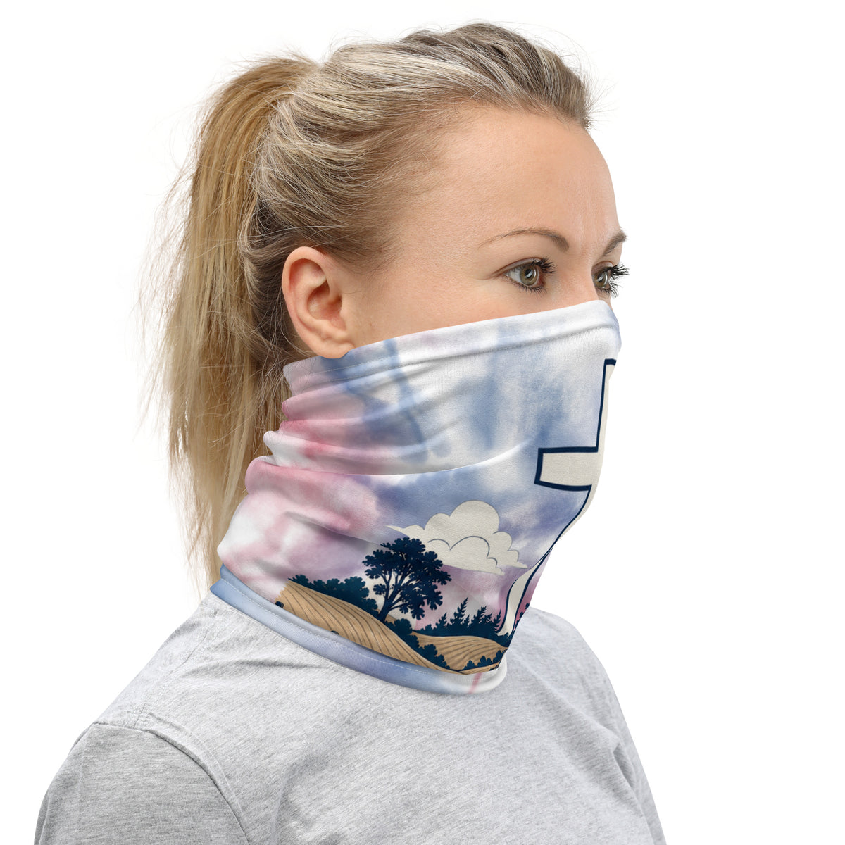 Heartland Neck Gaiter - White - Right Side View 5
