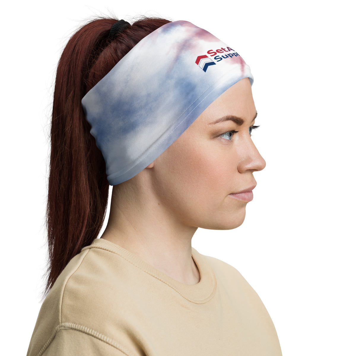 Heartland Neck Gaiter - White - Right Side View 7