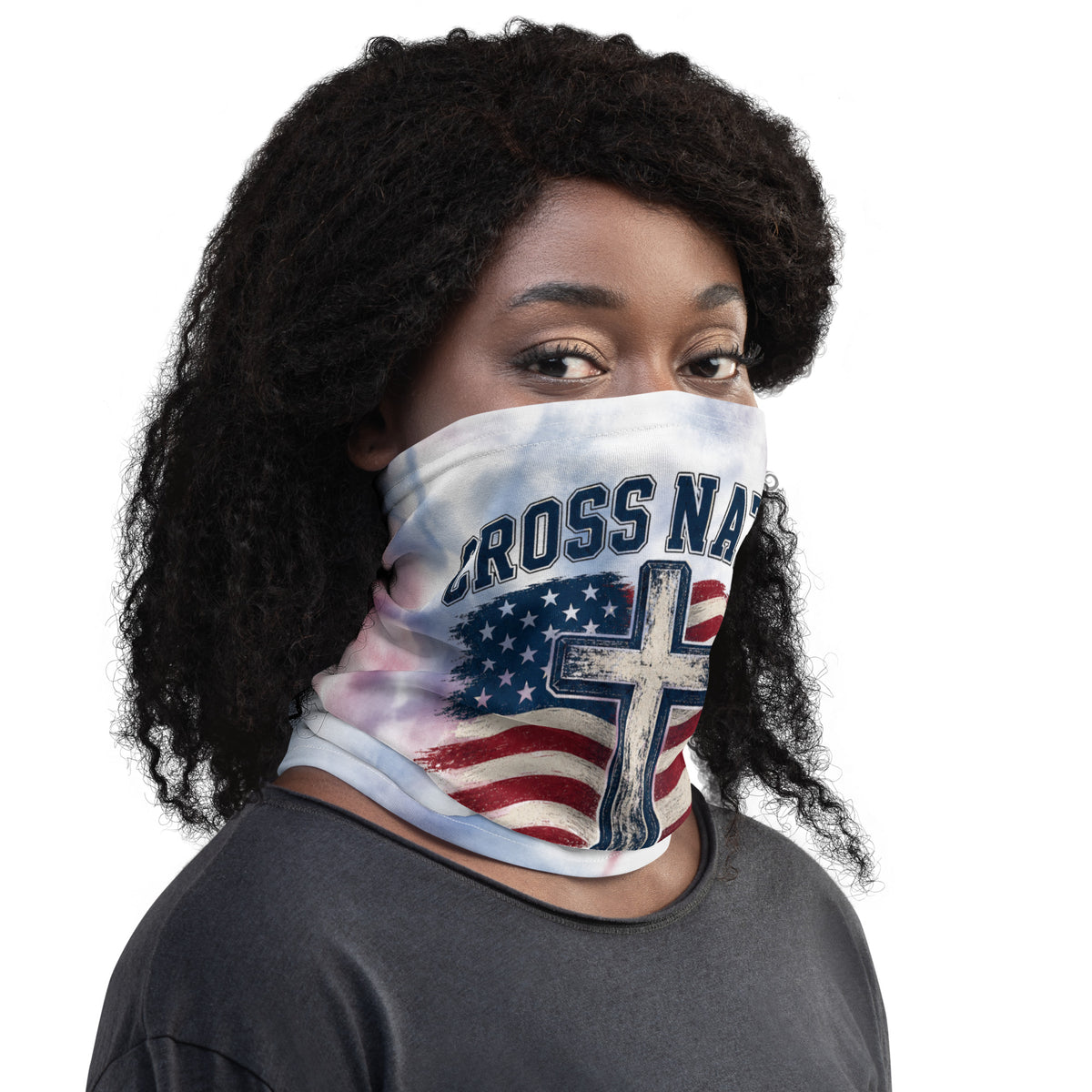 America 250th Neck Gaiter - White - Right Side View