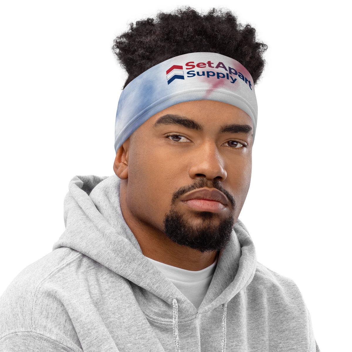 Victory in Christ Neck Gaiter - White - Right Side View 7