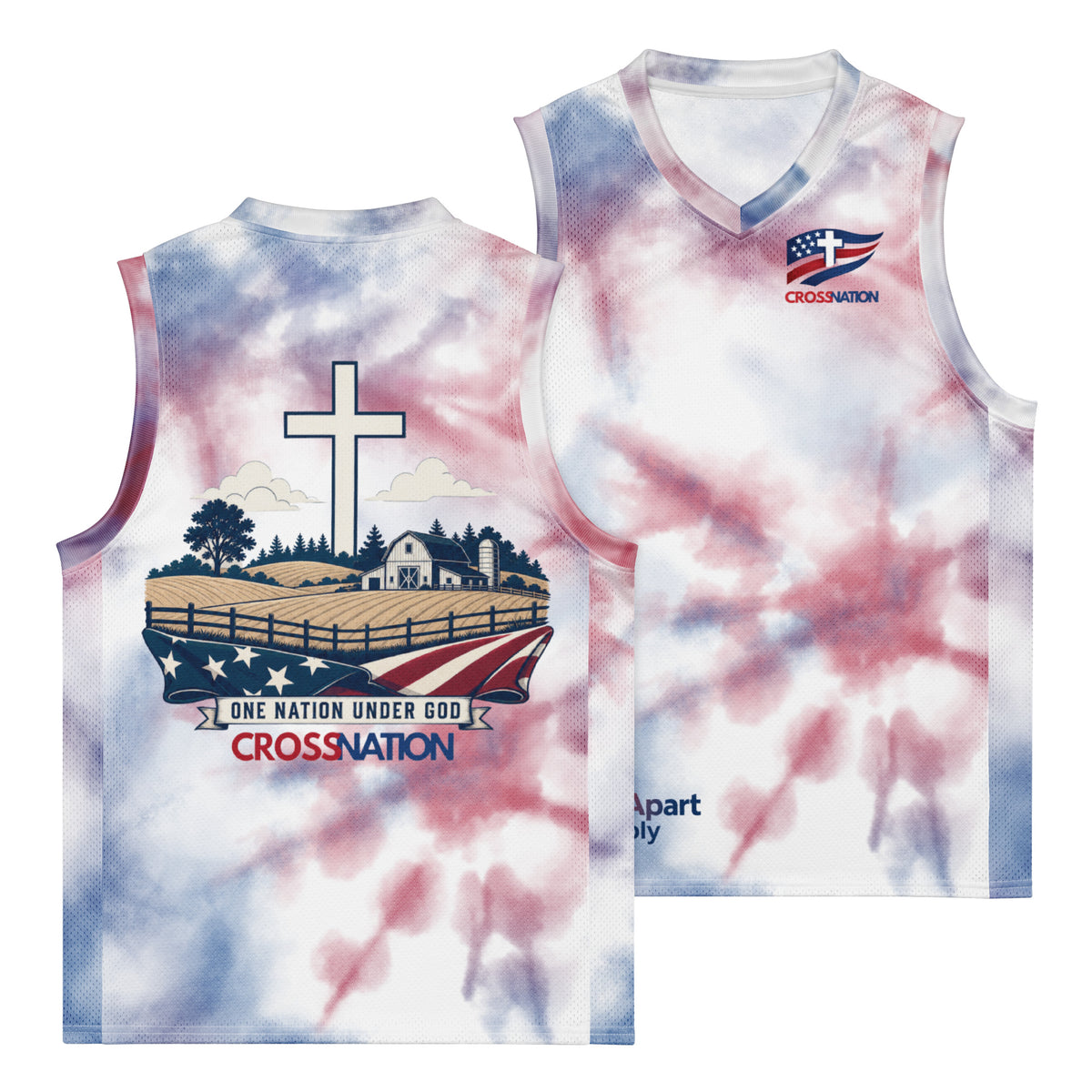Heartland Basketball Jersey - White - Front and Back View