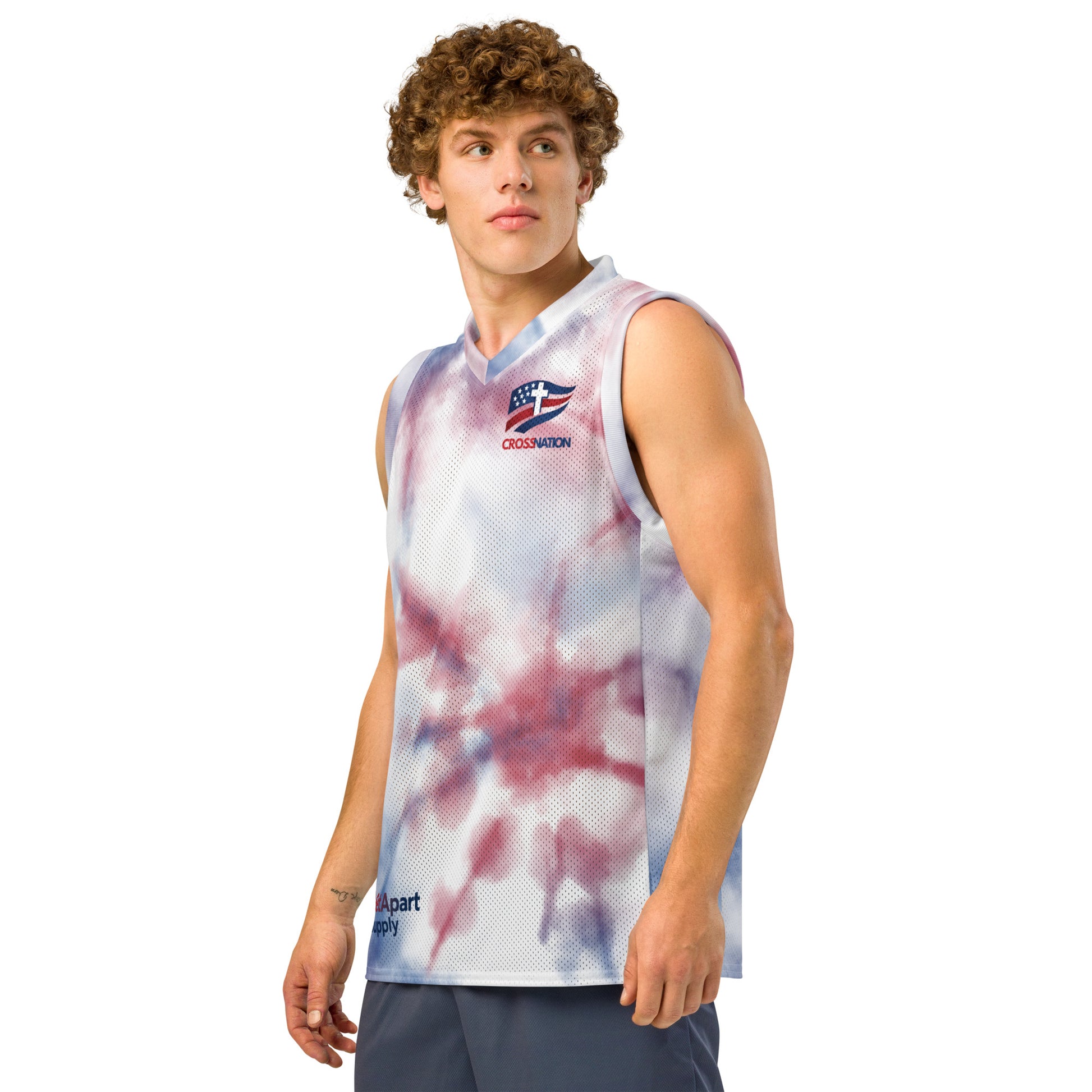 Heartland Basketball Jersey - White - Left Front View