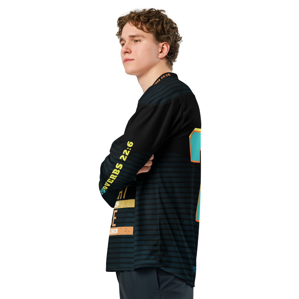 He is Dad Hockey Jersey - White - Left Side View