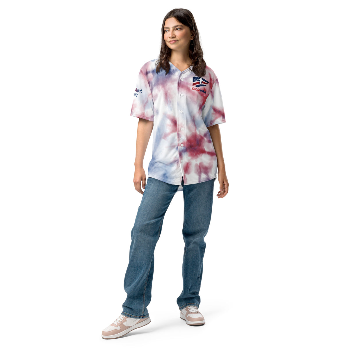 America 250th Baseball Jersey - White - Front View 2