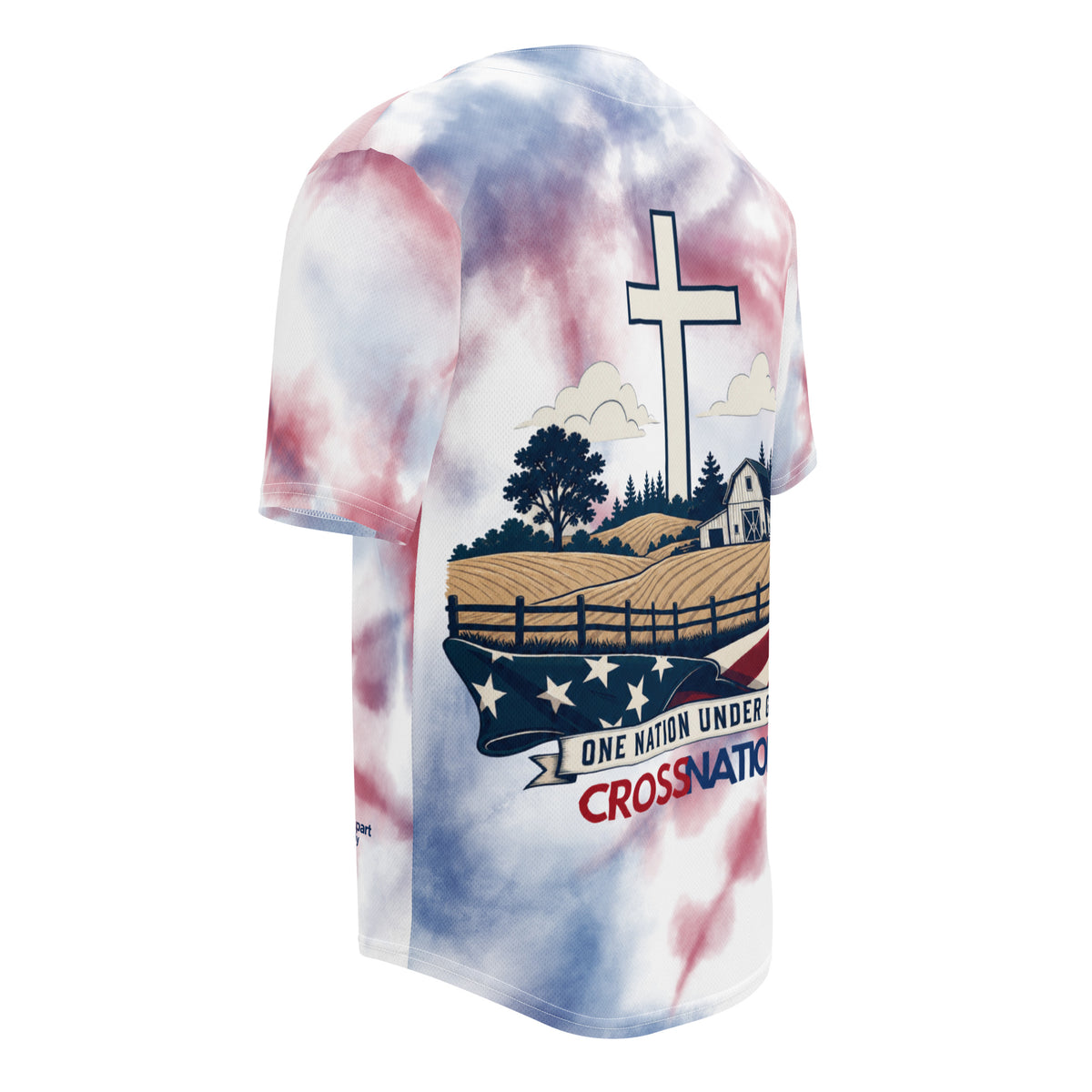 Heartland Baseball Jersey - White - Left Back View
