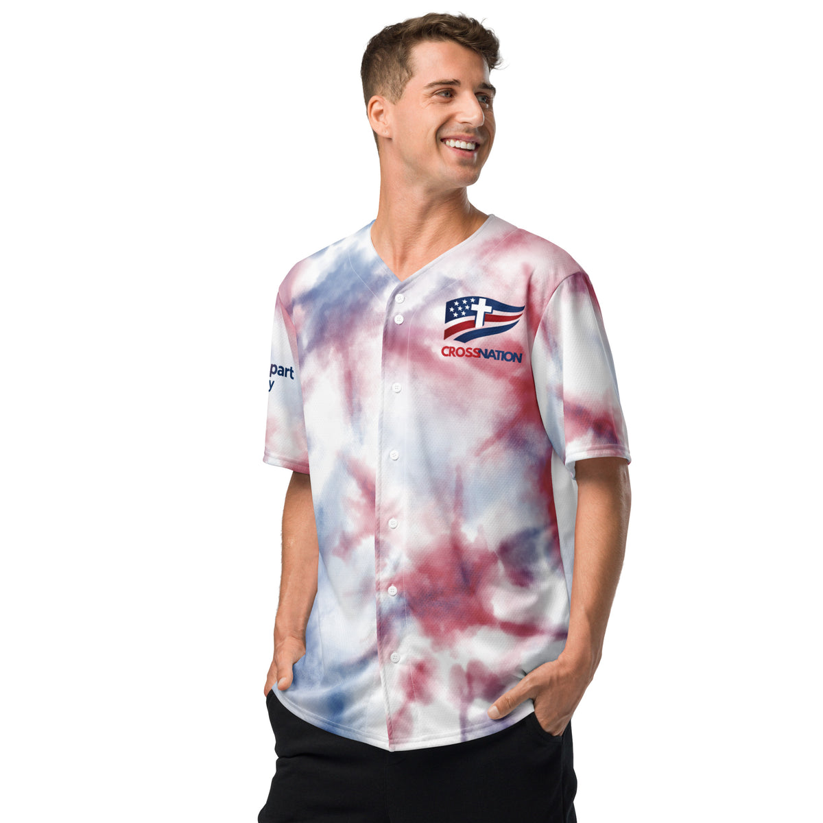 America 250th Baseball Jersey - White - Left Front View
