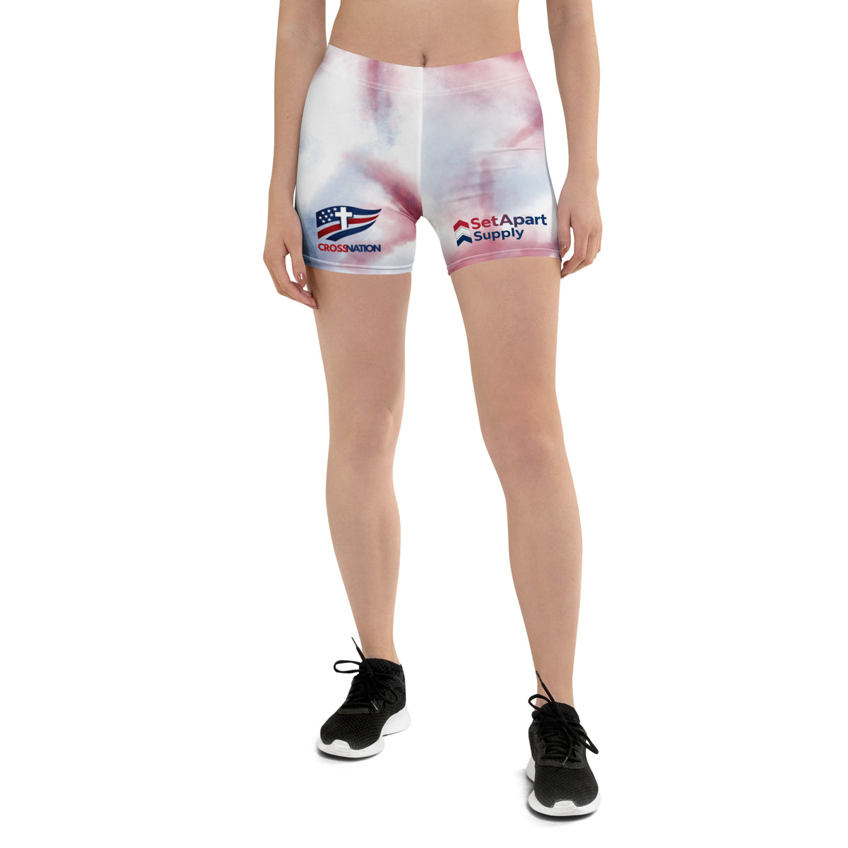 Women's CrossNation Shorts - White - Front View 2
