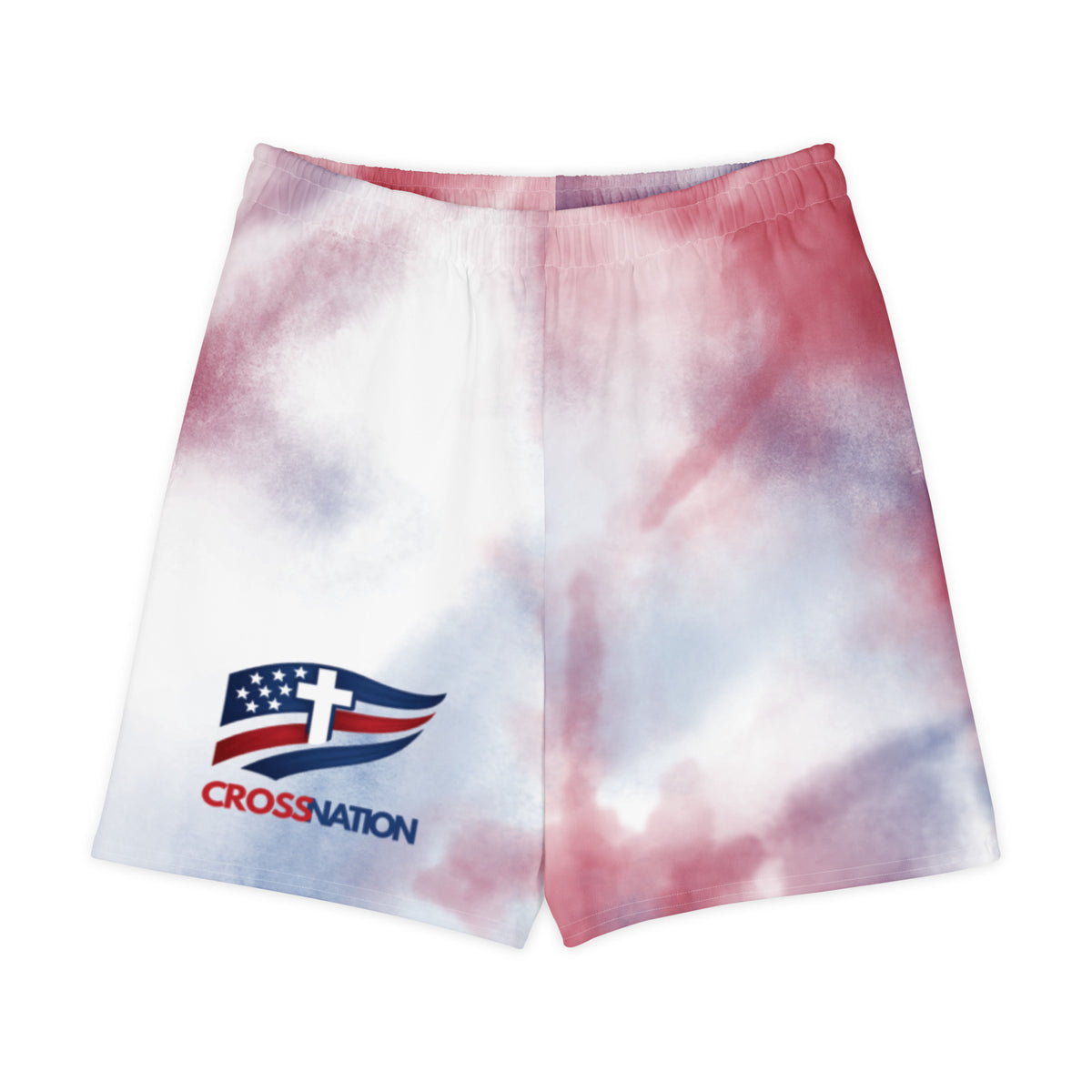 Men's CrossNation Cotton Shorts - White - Front View 2