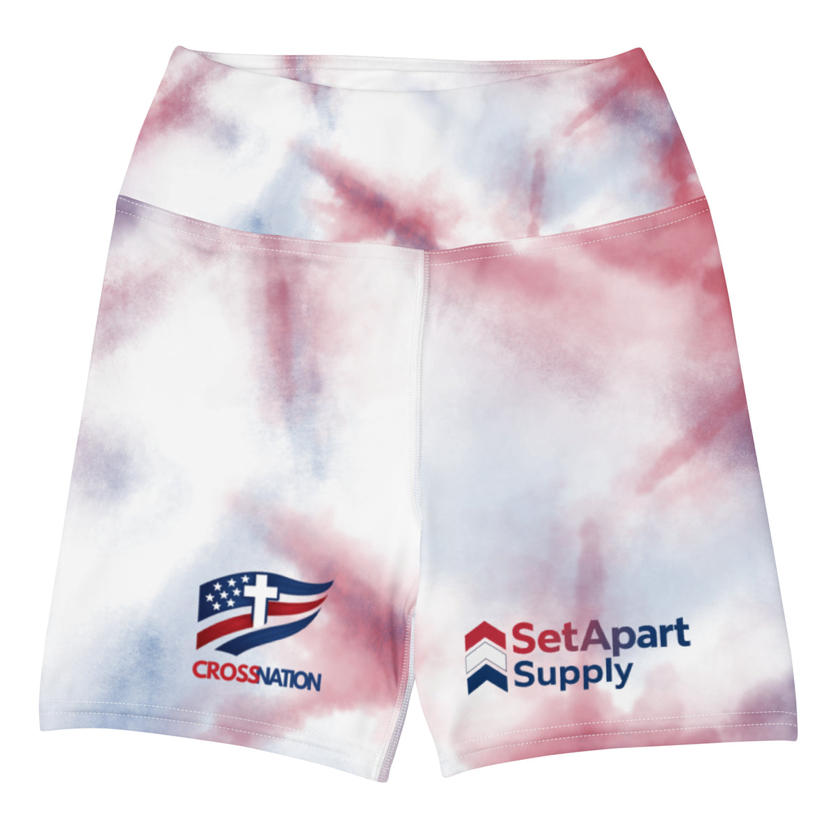 Women's CrossNation Stretch Shorts - White - Front View