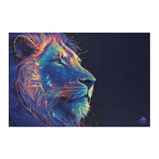 Lion of Judah Blue Area Rug - 72″×48″ - Front View