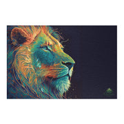 Lion of Judah Green Area Rug - 72″×48″ - Front View