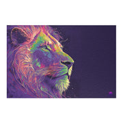 Lion of Judah Purple Area Rug - 72″×48″ - Front View