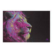 Lion of Judah Pink Area Rug - 72″×48″ - Front View