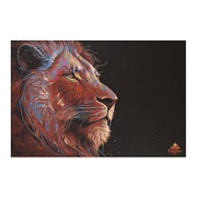 Lion of Judah Red Area Rug - 72″×48″ - Front View