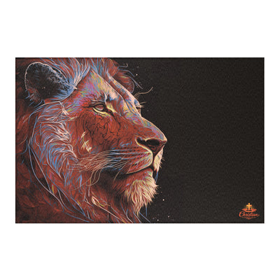 Lion of Judah Red Area Rug