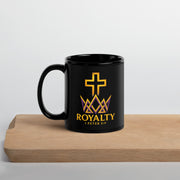 Royalty Black Glossy Mug - Black - Left Side View