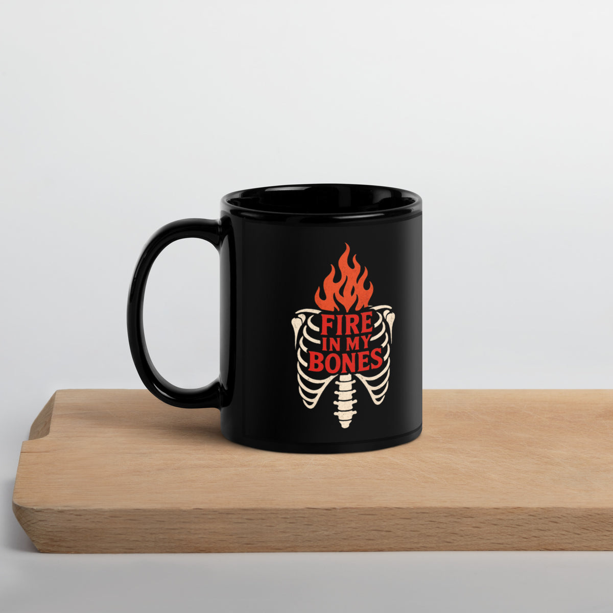 Fire in My Bones Black Mug - Black - Left Side View