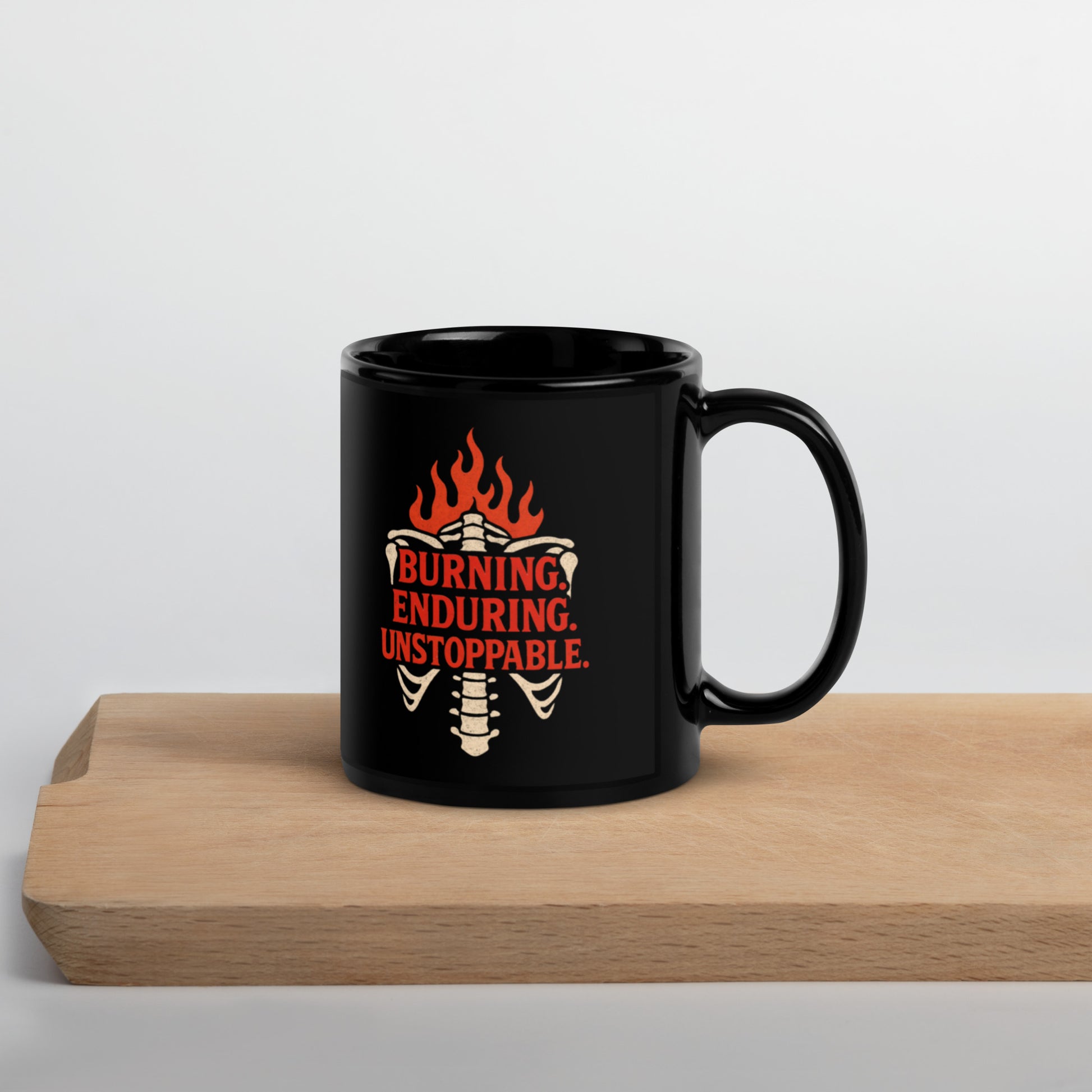 Fire in My Bones Black Mug - Black - Right Side View