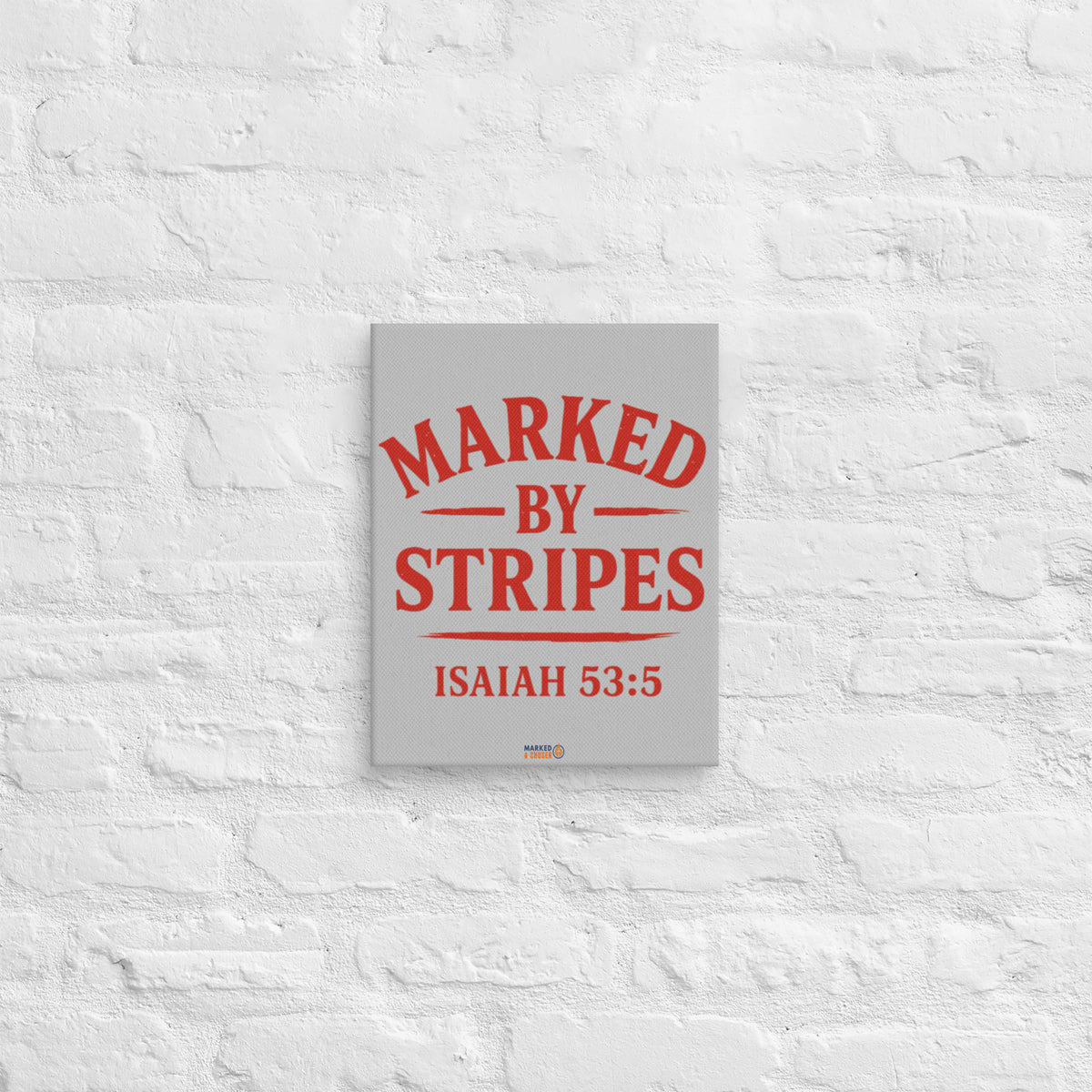Marked by Stripes Canvas - 11″×14″ - Front View