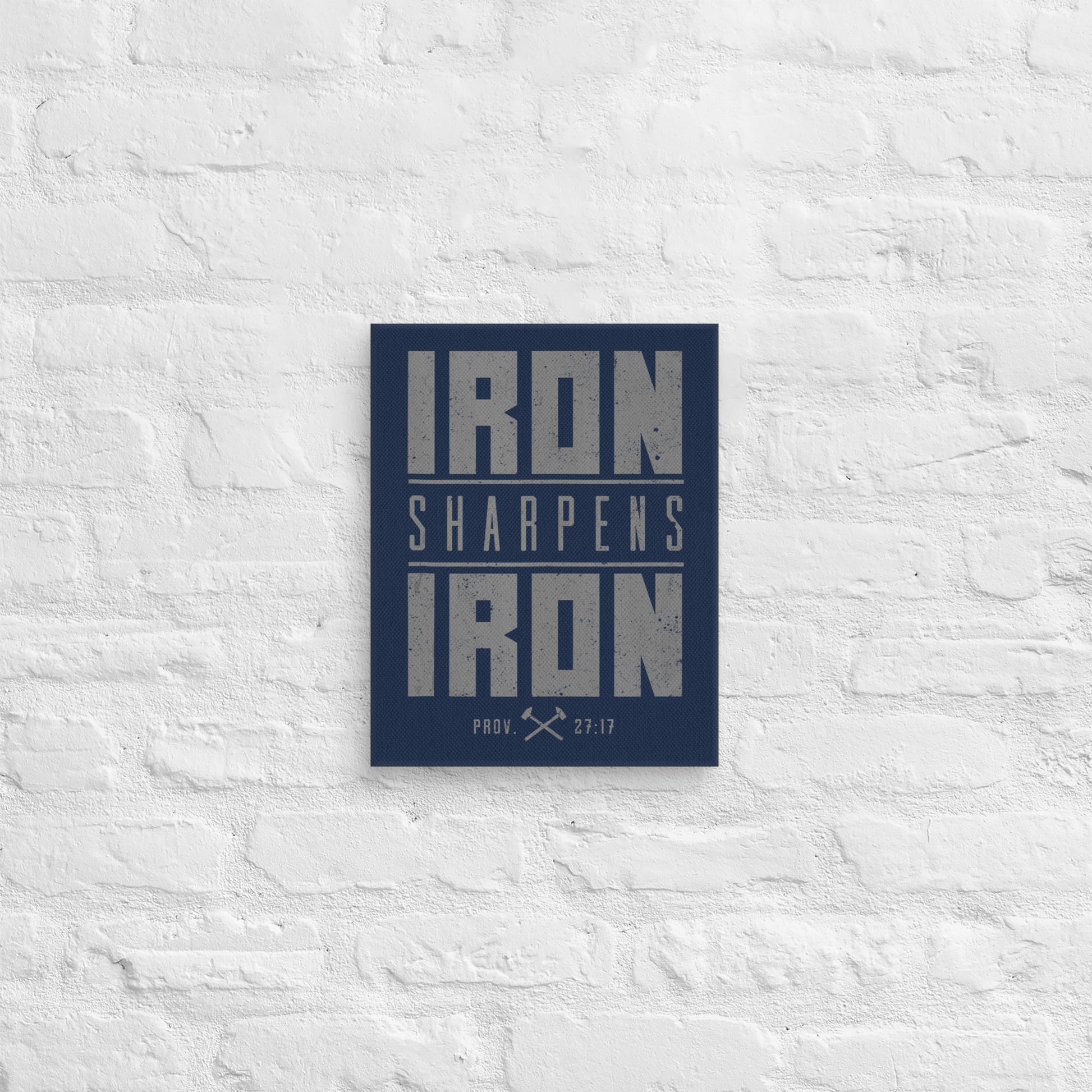Iron Sharpens Iron Canvas - 11″×14″ - Front View