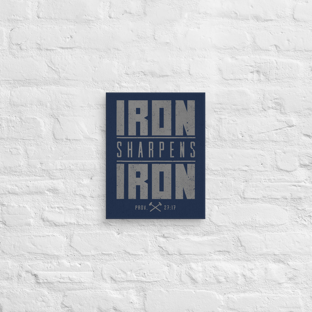 Iron Sharpens Iron Canvas - 11″×14″ - Front View
