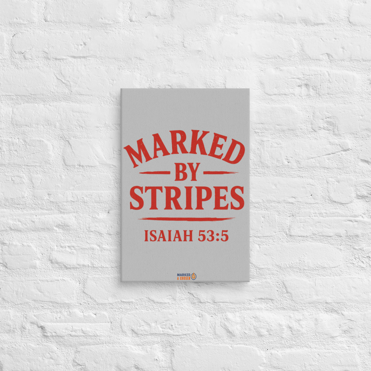 Marked by Stripes Canvas - 12″×18″ - Front View